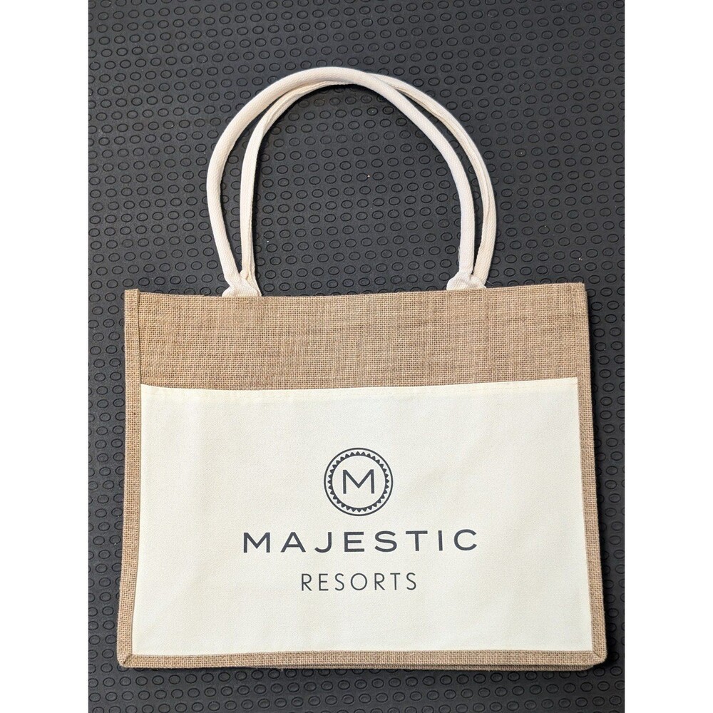 Burlap Punta Cana Beach Tote/Bag NEW